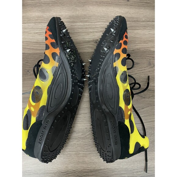 Nike Spotted spikes  running sprinting shoes  yellow orange track field 11.5 - Picture 4 of 9